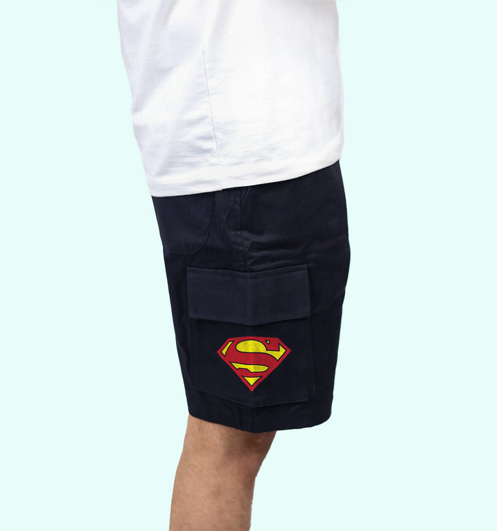 Superman Cartoons And Comics Front print Shorts In Black - Mon Zurich Fan Art Printed Collection