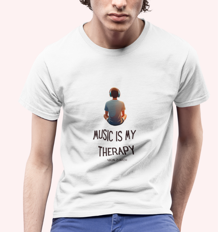 Music Is My Therapy T-Shirt In Light - Mon Zurich Originals