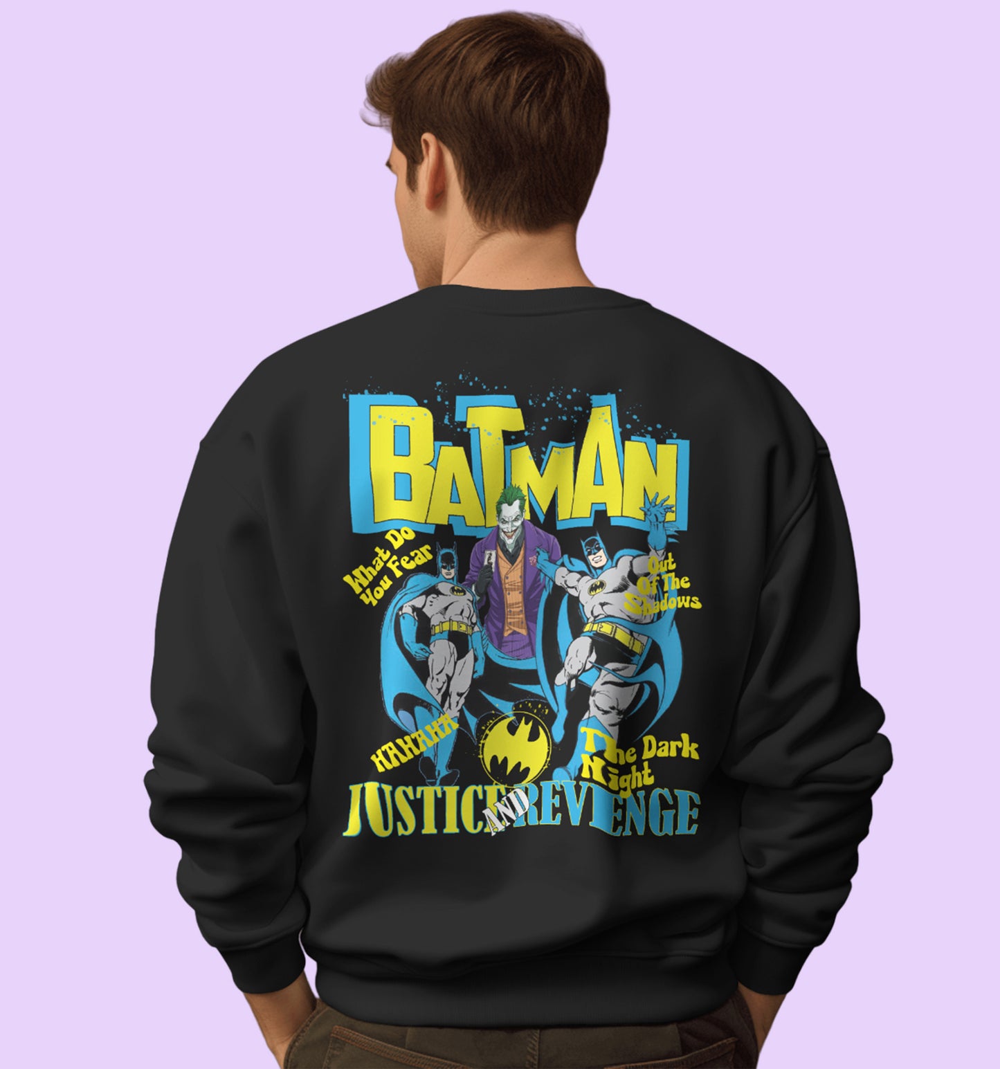 Dc - Batman - Justice And Aevenge Dc Sweatshirt In Black - Mon Zurich Originals