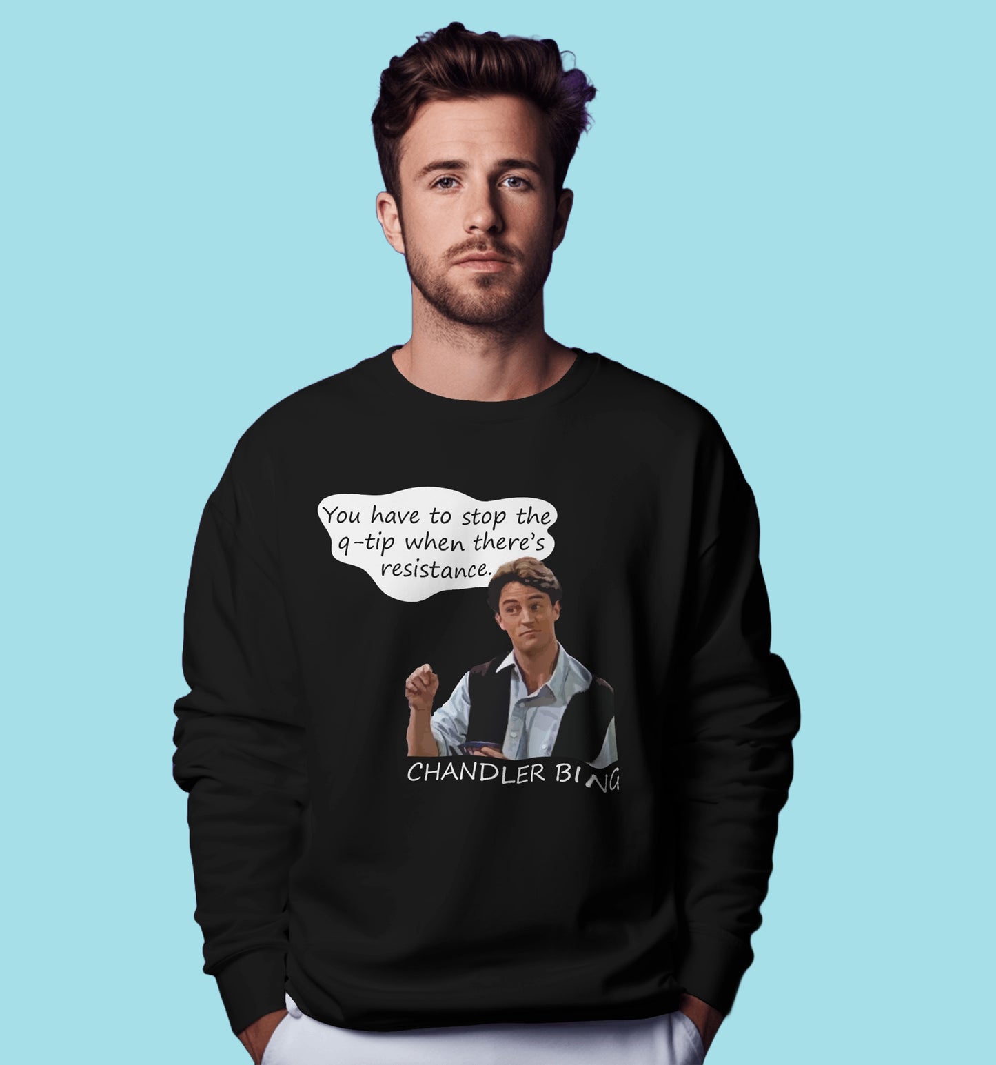 Friends - Chandler Tribute - Resistance Sweatshirt In Black - Mon Zurich Originals