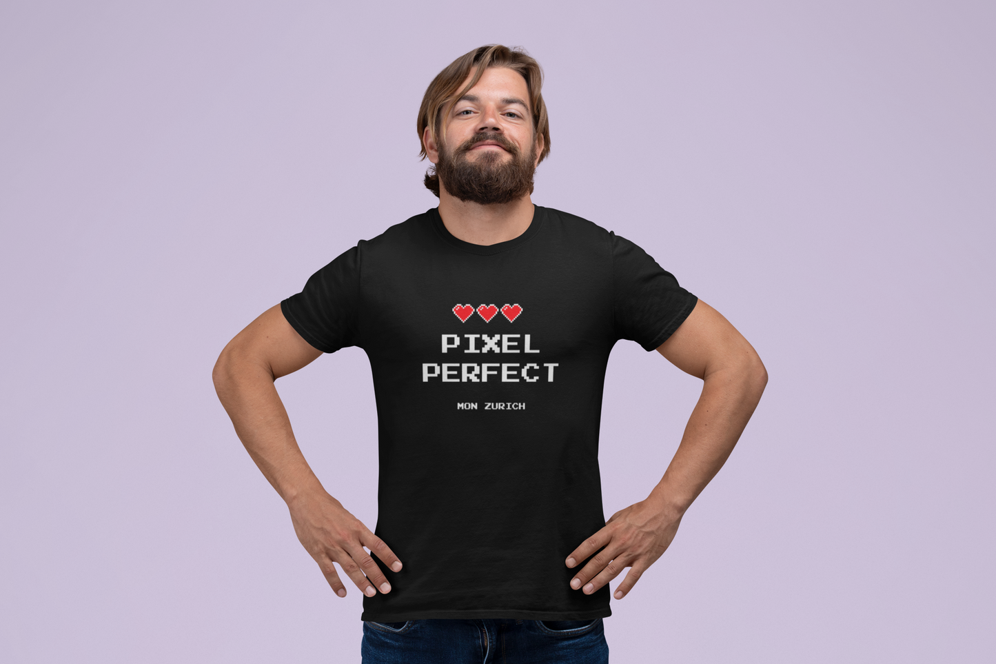 Pixel Perfct T-Shirt In Dark - Mon Zurich Originals