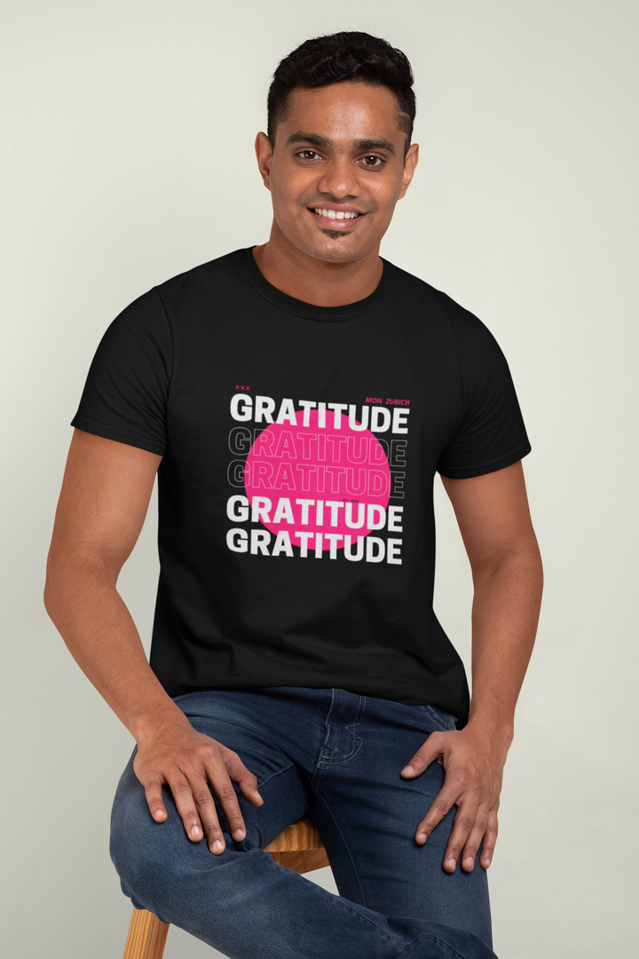 Gratitude T-Shirt In Dark - Mon Zurich Originals