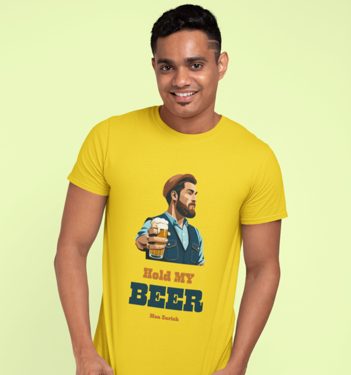 Hold My Beer T-Shirt In Light - Mon Zurich Originals