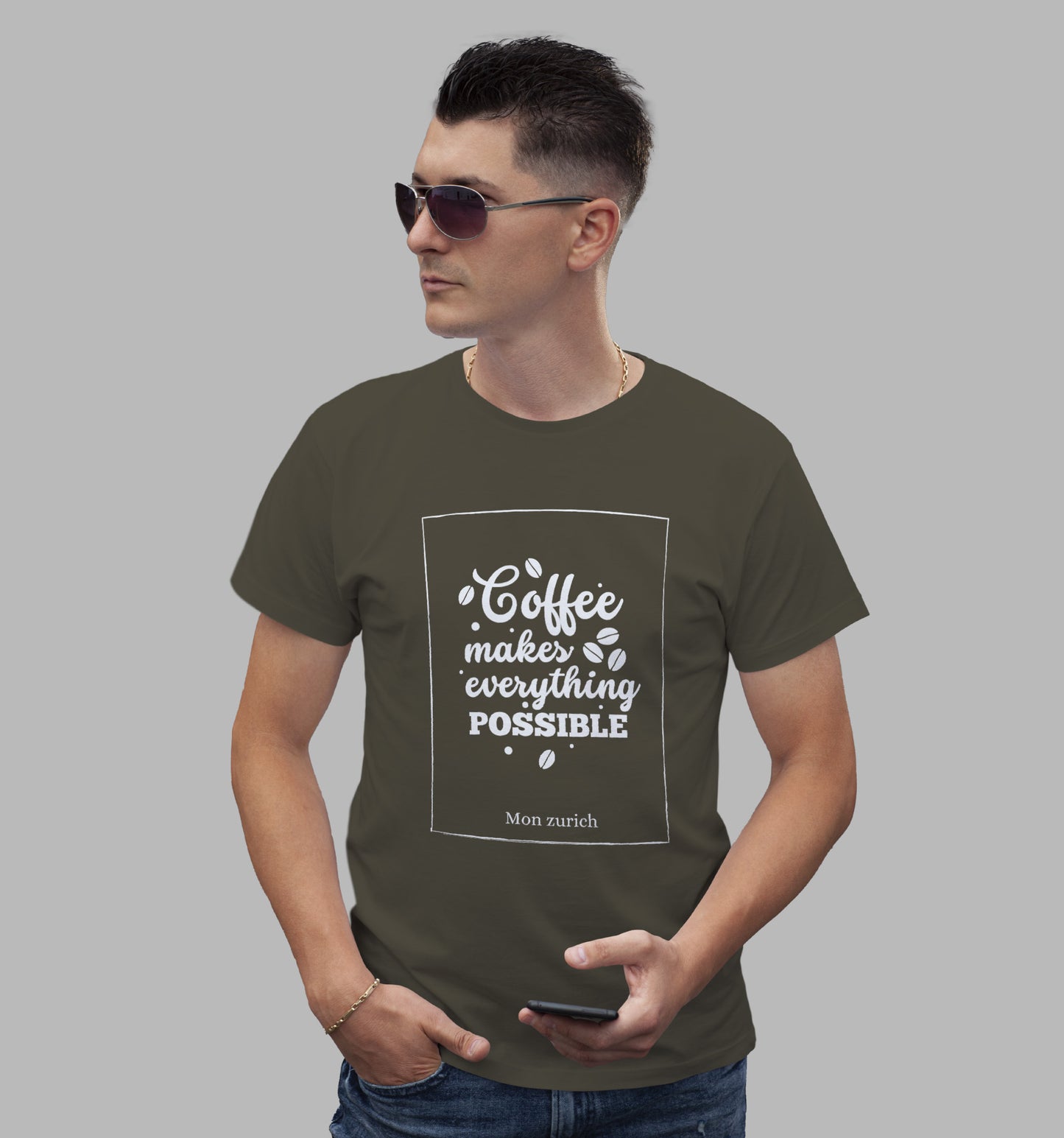 Coffee Makes Every Thing Better T-Shirt In Dark - Mon Zurich Originals