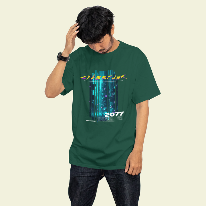 Cyberpunk T-Shirt In Dark - Mon Zurich Originals