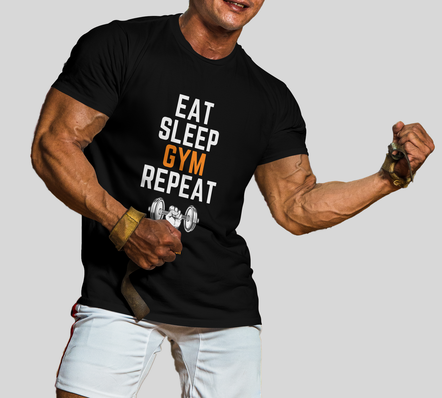 Eat Sleep Gym Repeat T-Shirt In Dark - Mon Zurich Originals