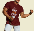 Eat Sleep Gym Repeat T-Shirt In Dark - Mon Zurich Originals