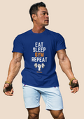 Eat Sleep Gym Repeat T-Shirt In Dark - Mon Zurich Originals