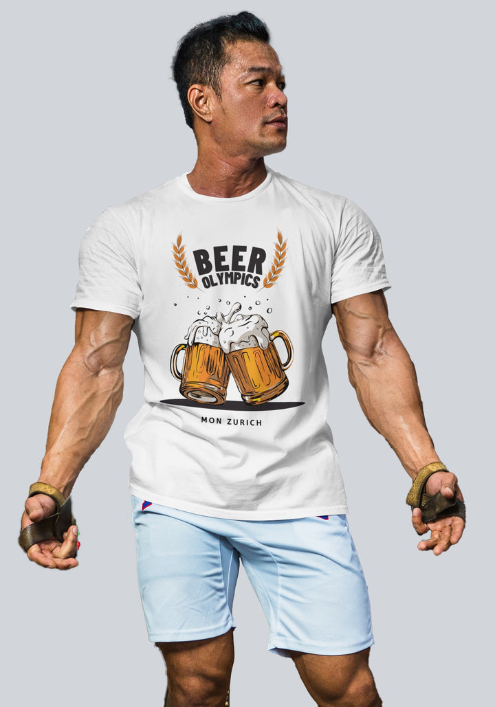 Beer Olymipics T-Shirt In Light - Mon Zurich Originals