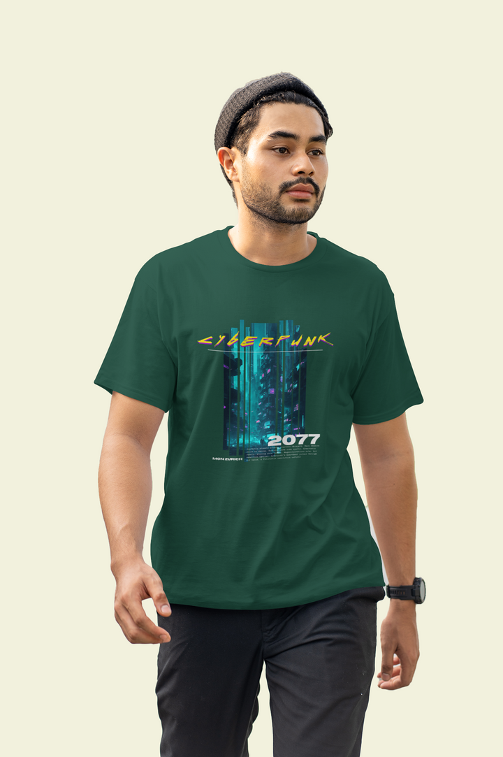 Cyberpunk T-Shirt In Dark - Mon Zurich Originals