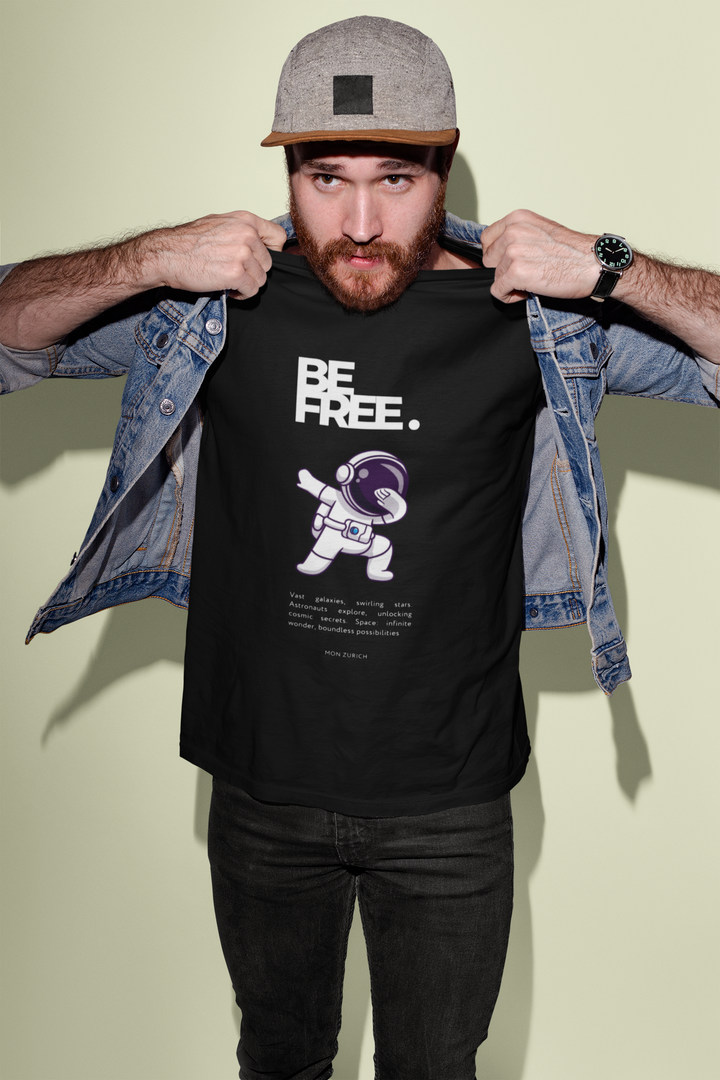 Be Free  T-Shirt In Dark - Mon Zurich Originals