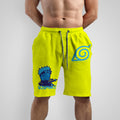 Naruto Cartoons And Comics Front print Shorts In Yellow - Mon Zurich Fan Art Printed Collection