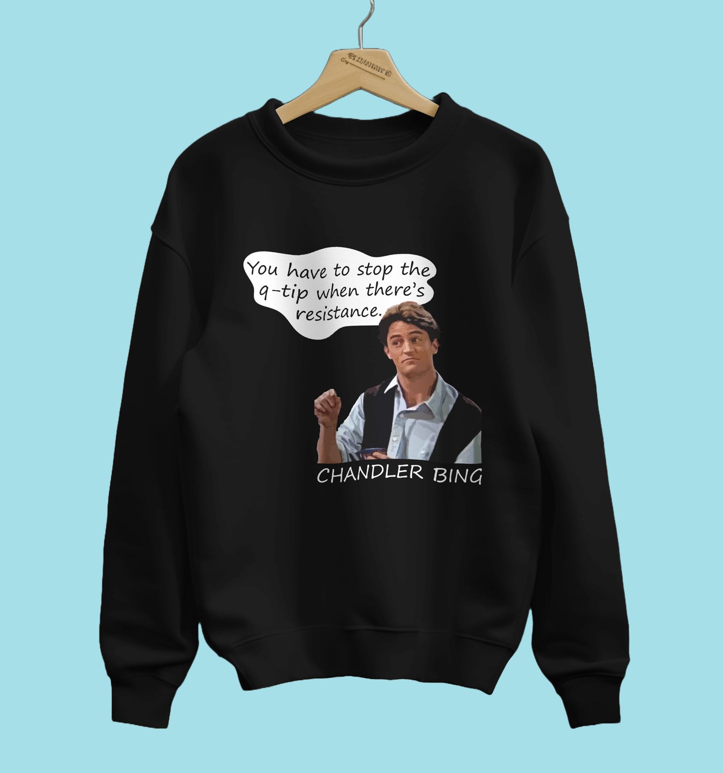 Friends - Chandler Tribute - Resistance Sweatshirt In Black - Mon Zurich Originals
