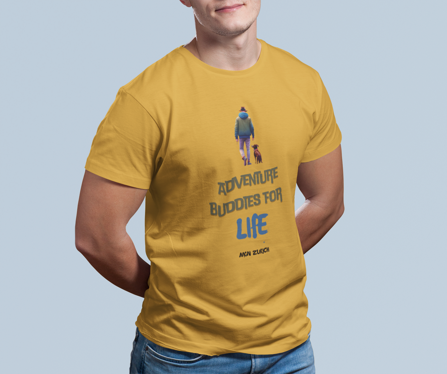 Adventure Buddies For Life T-Shirt In Light - Mon Zurich Originals