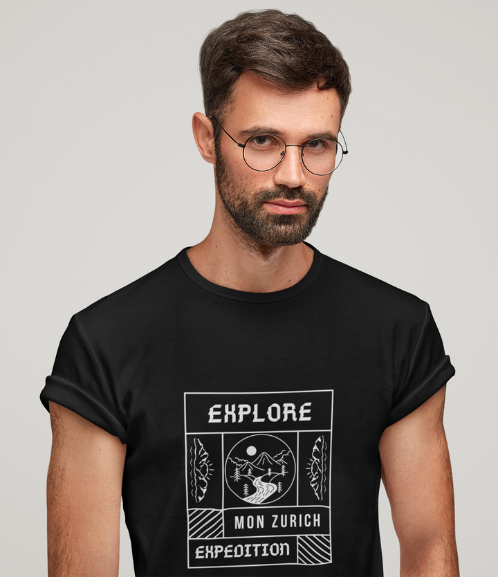 Explore  T-Shirt In Dark - Mon Zurich Originals