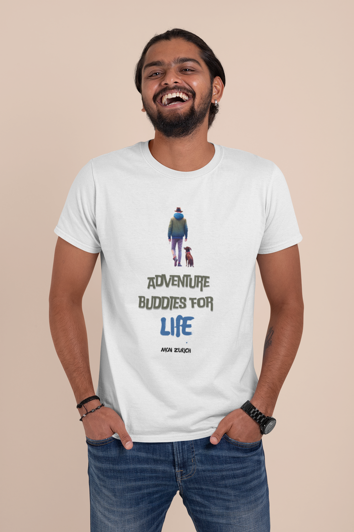 Adventure Buddies For Life T-Shirt In Light - Mon Zurich Originals