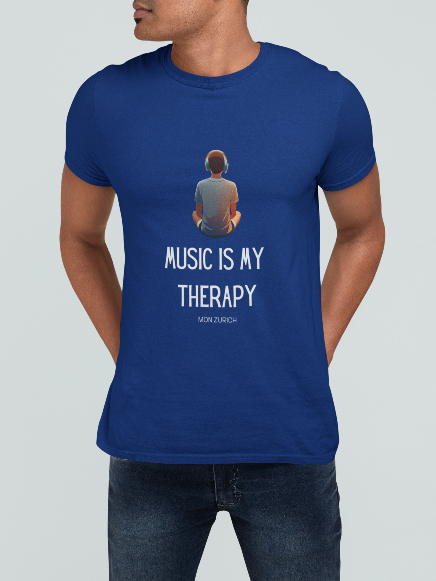 Music Is My Therapy T-Shirt In Dark - Mon Zurich Originals
