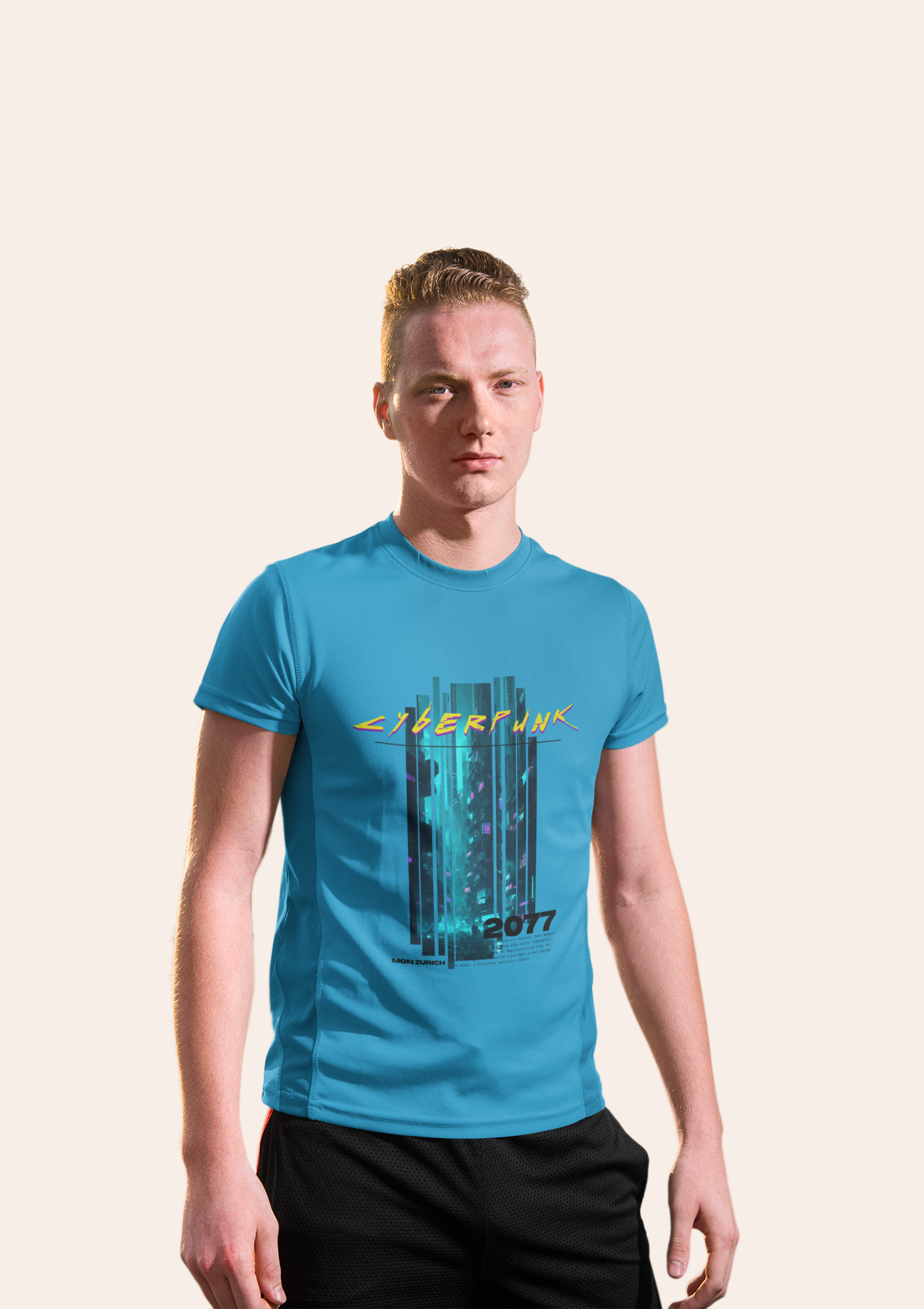 Cyberpunk T-Shirt In Light - Mon Zurich Originals