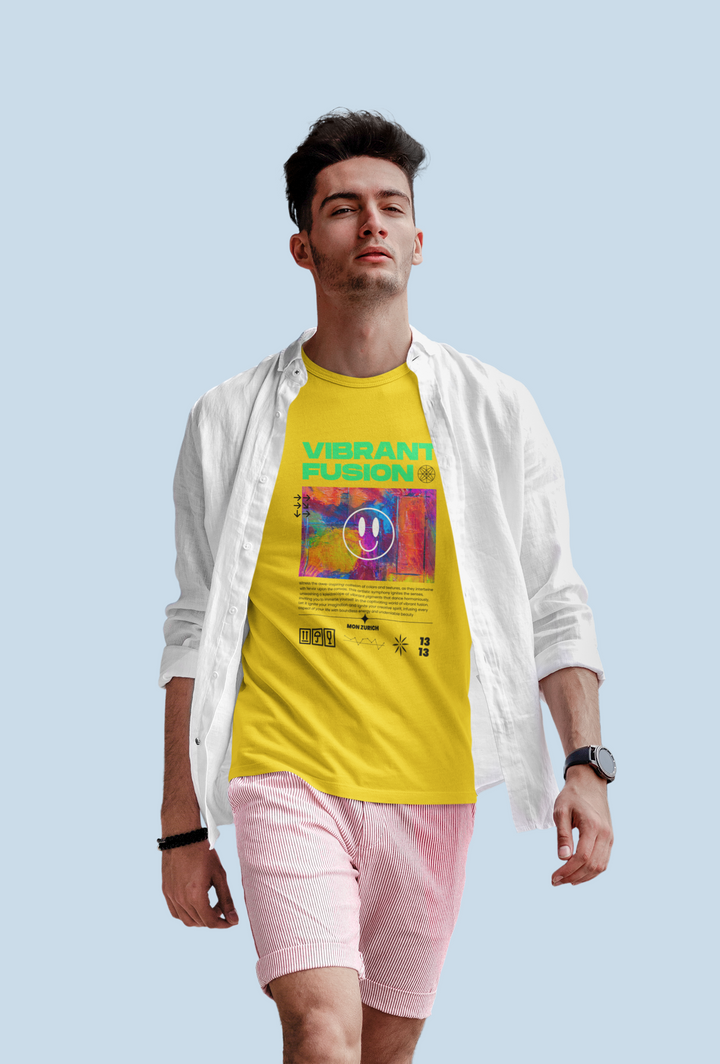 Vibrant Fusion T-Shirt In Light - Mon Zurich Originals