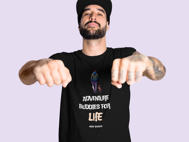 Adventure Buddies For Life T-Shirt In Dark - Mon Zurich Originals