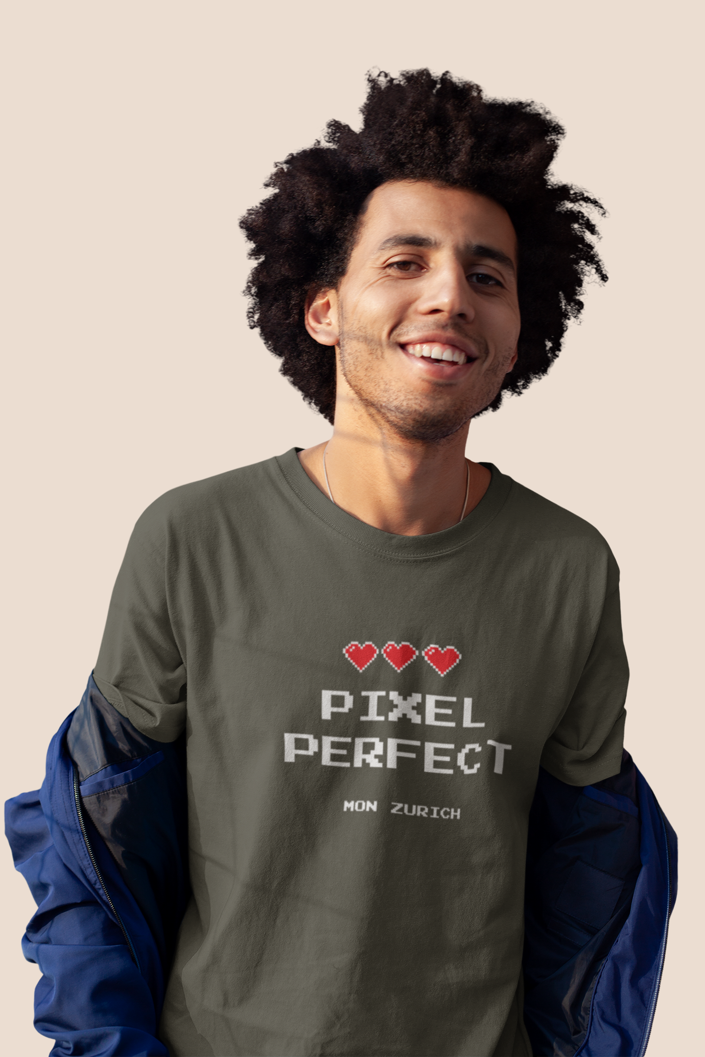 Pixel Perfct T-Shirt In Dark - Mon Zurich Originals