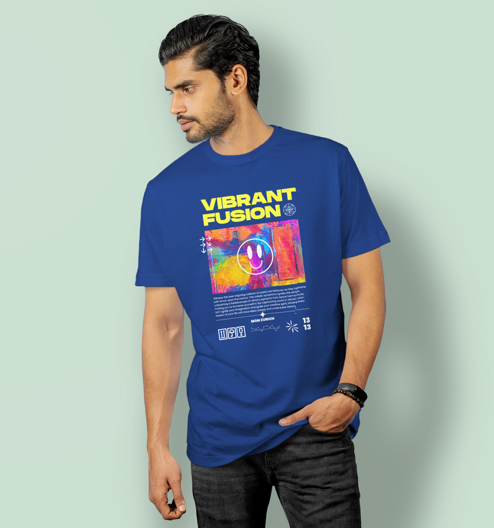 Vibrant Fusion T-Shirt In Dark - Mon Zurich Originals