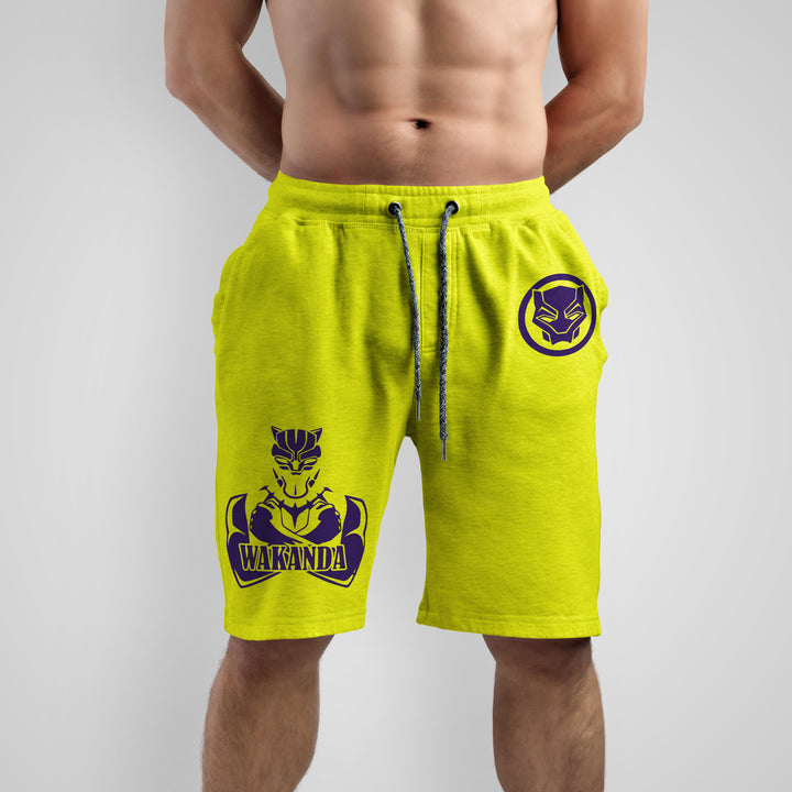 Joker Cartoons And Comics Front print Shorts In Yellow - Mon Zurich Fan Art Printed Collection